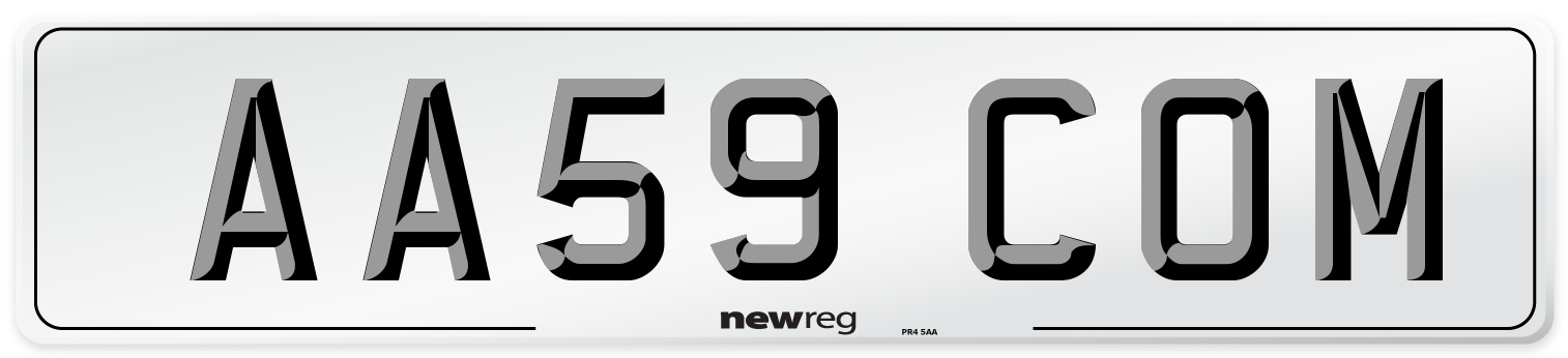 AA59 COM Number Plate from New Reg